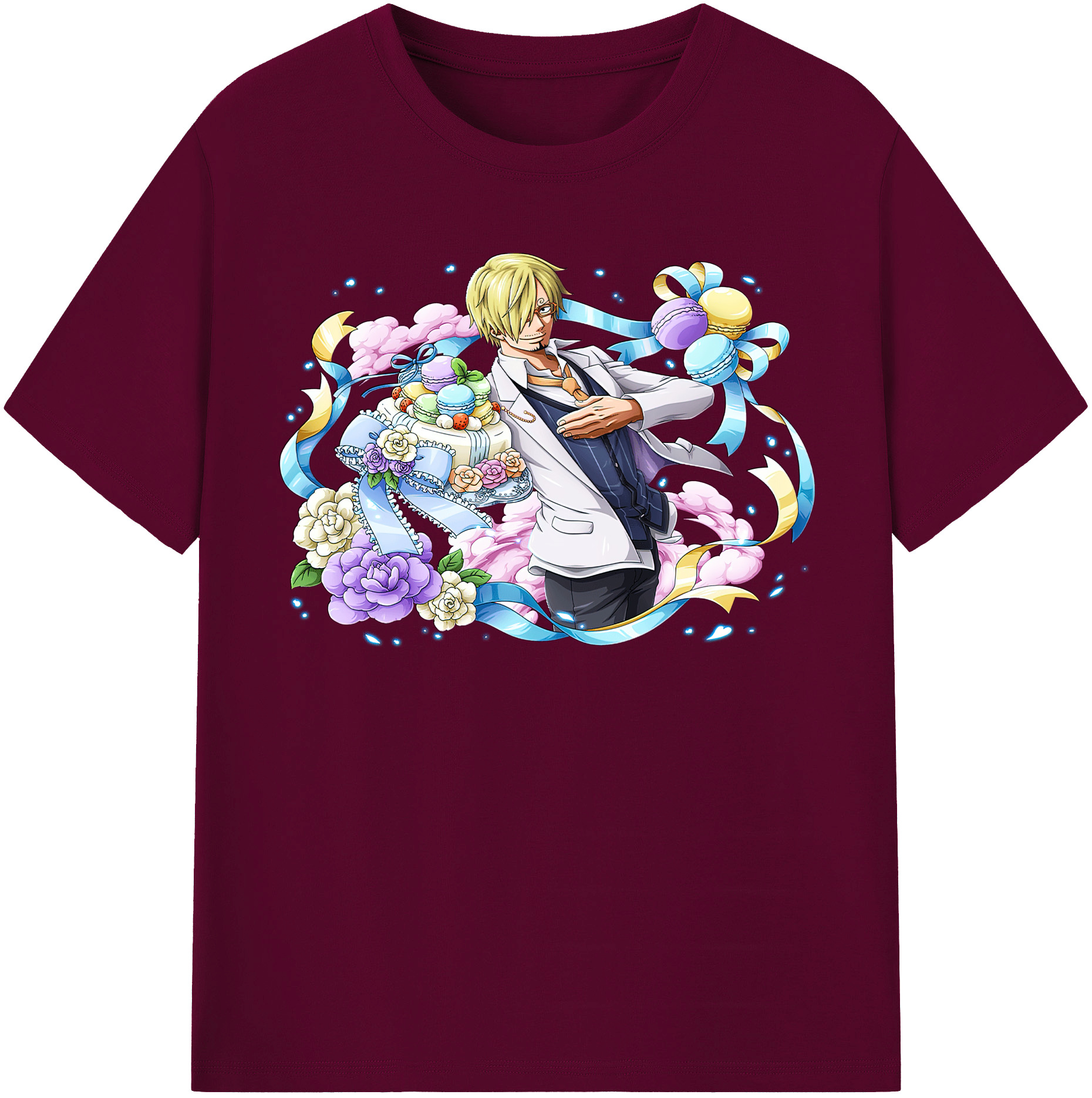 （画像用） ワンピース サンジ ONE PIECE Sanji レディースカジュアルプリントTシャツ（綿100％）